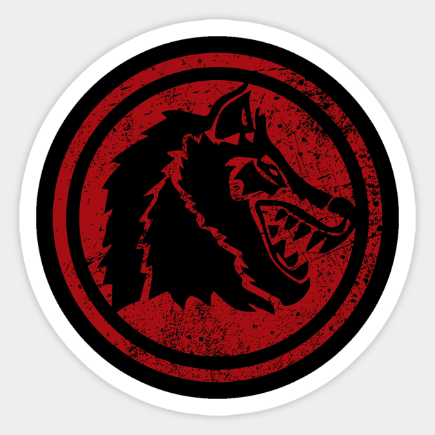 WolfBlood Logo (distressed) Wolf Blood Logo Distress Sticker
